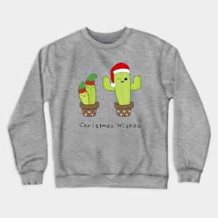 Santa and Elves Christmas Cacti Crewneck Sweatshirt